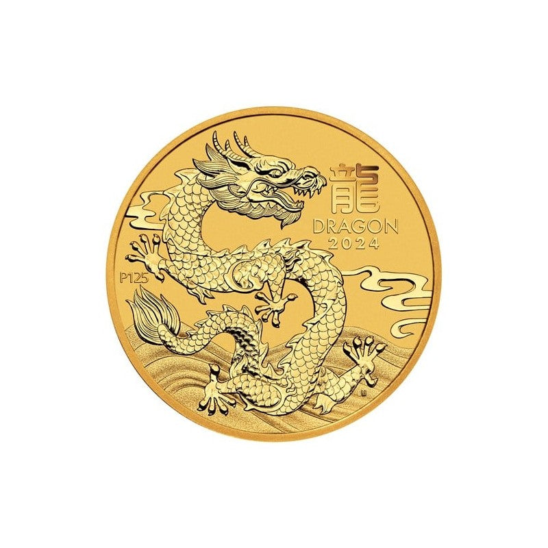 1/10 oz Goldmünze Australien Lunar III Drache 2024**