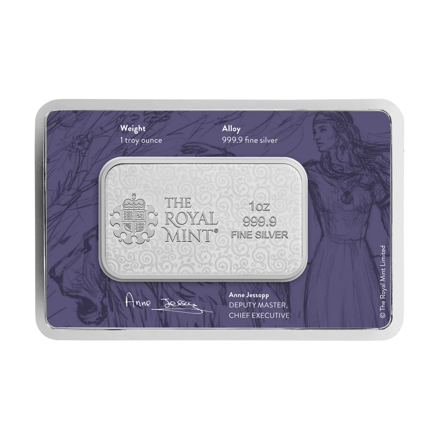 1 oz Silberbarren Una and the Lion 1oz Silver Minted Bar
