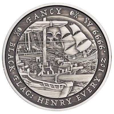 1 oz Silbermünze Black Flag - The Fancy 2023 Antik*