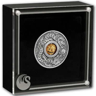 Lunar Drache 1 oz Silbermünze mit beweglicher Kugel 2024*