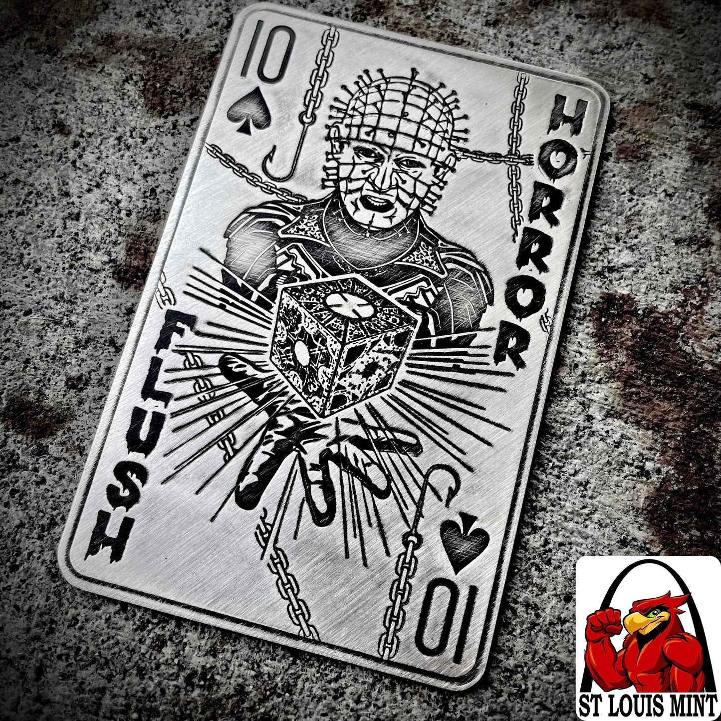 1oz Silberbarren - Karte Horror Flush