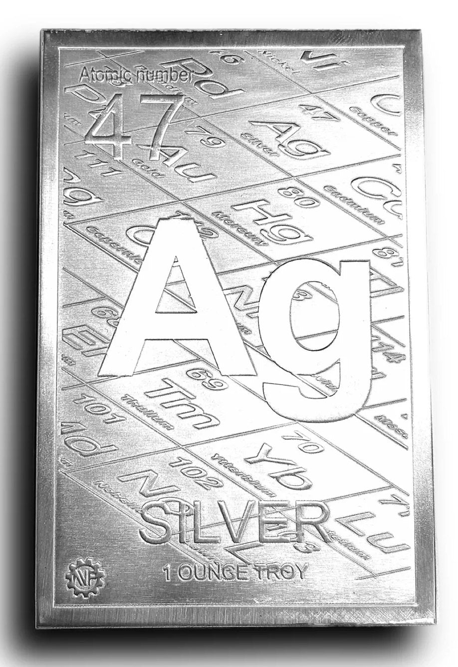 1oz Silberbarren-Karte Periodic Table AgP 1 oz