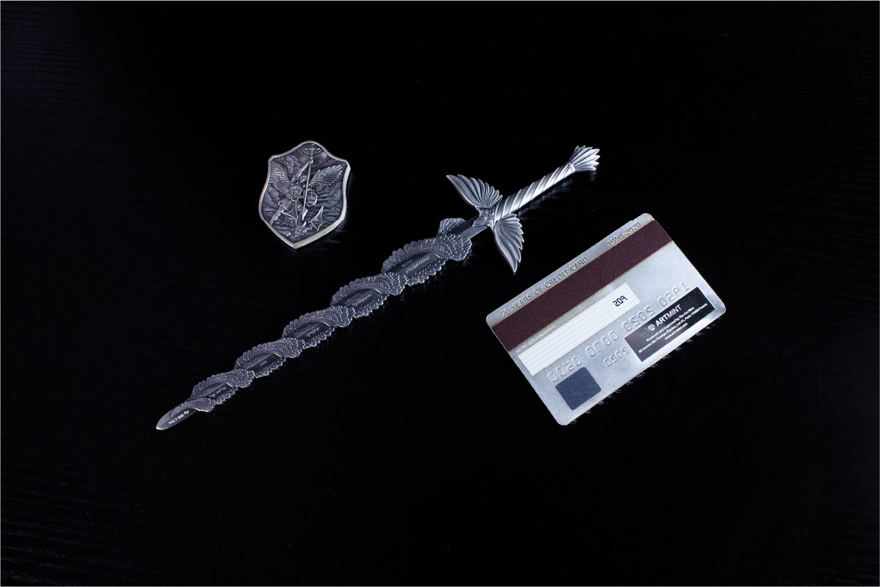 2,5oz Silbermedaille Sword of Michael