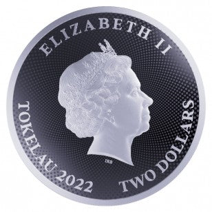 2022 1oz $2 NZD Tokelau Hibernia Silbermünze BU*