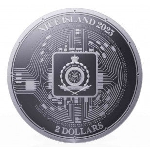 2023 1oz Niue $2 NZD Bitcoin Silbermünze BU*