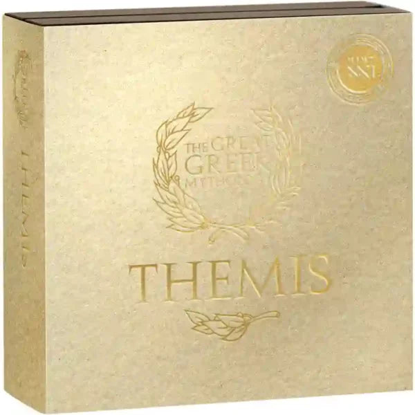 2023 Cameroon 2oz Themis 24K Gilded High Relief Silbermünze*