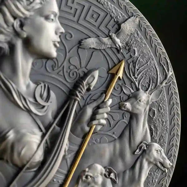 2023 Cameroon 3oz Artemis 24K Gilded High Relief