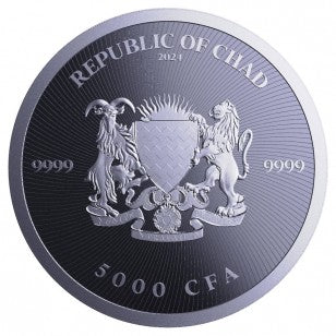 2024 1 oz 5000 CFA Republic Chad Cannabis Silbermünze BU*