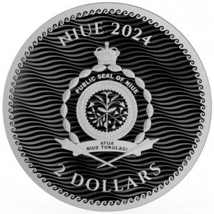 2024 1oz Niue $2 NZD Black Sam- Jolly Roger Series