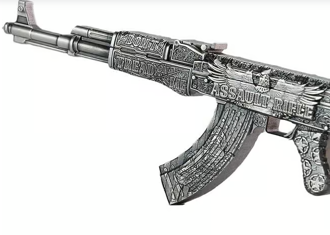 2024 Chad 2 oz Silbermünze AK47 Antik Shaped HR*