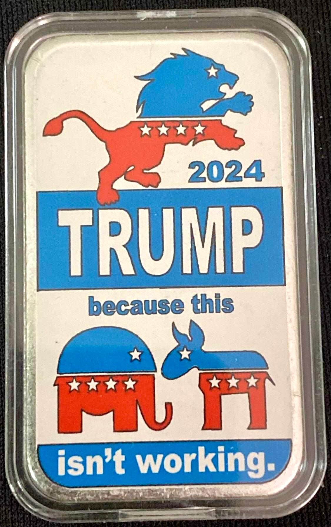 2024 Election Ballot Double Sided Colorized 1oz Silberbarren