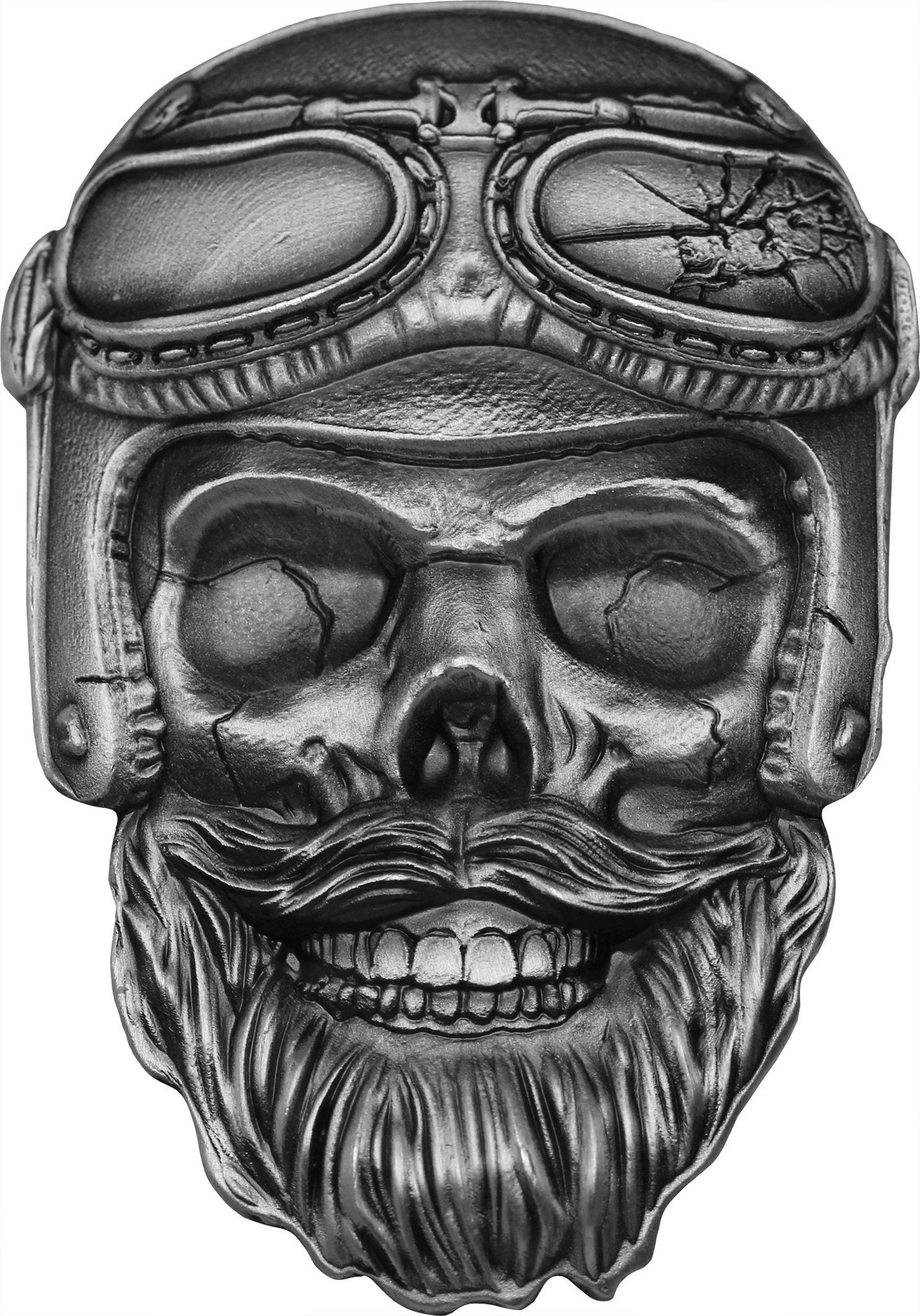 2024 Ghana Biker Skull 1 oz Silbermünze *