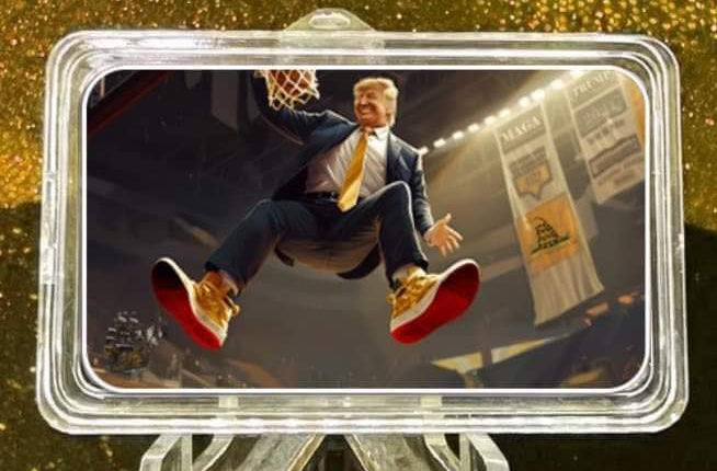 2024 Trump Dunks MAGA Gold Sneakers AmEx Business Edition 1