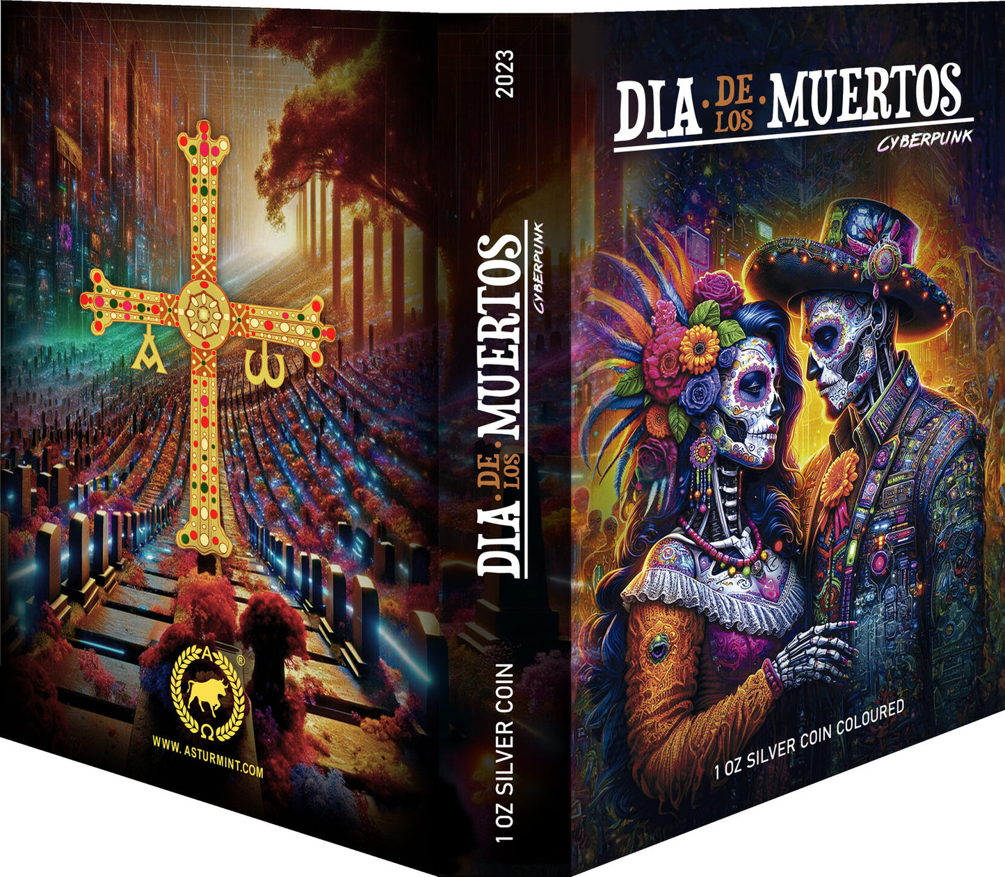 Dia de los Muertos Cyberpunk 2023 1oz Silbermünze