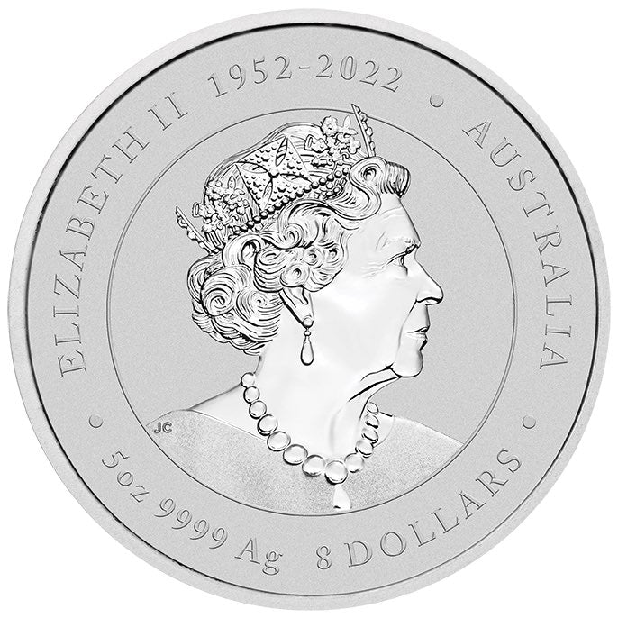 5 oz Silbermünze Australien Lunar III Drache 2024*