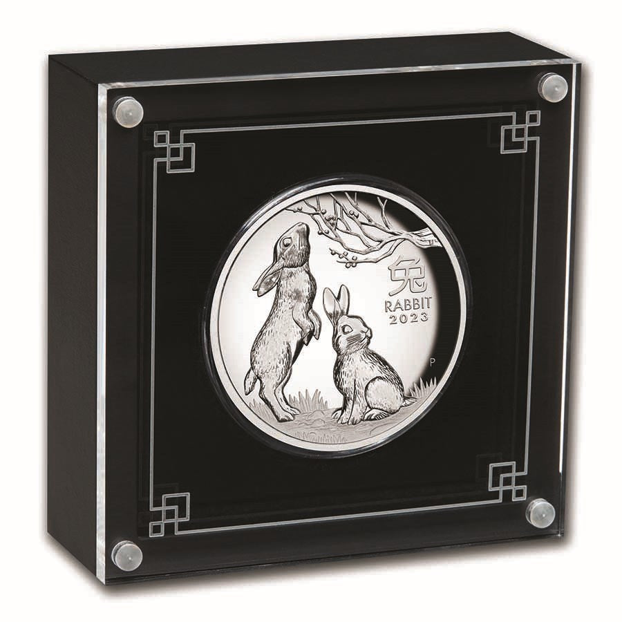 5 oz Silbermünze Australien Lunar III Hase Proof 2023*