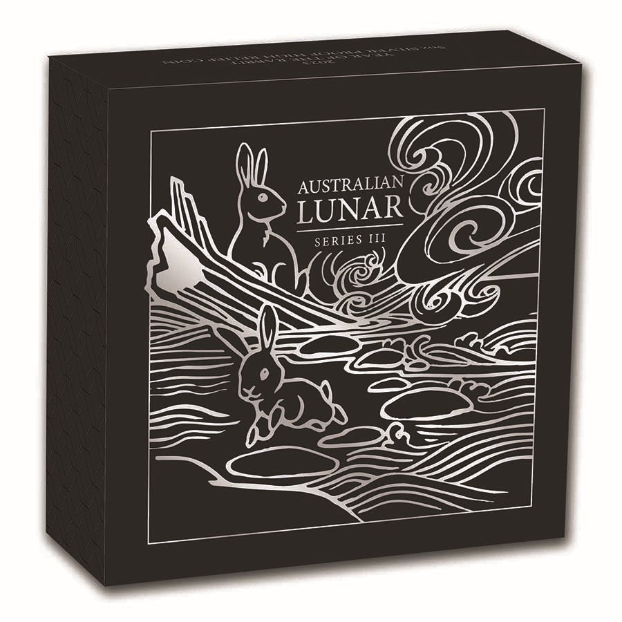 5 oz Silbermünze Australien Lunar III Hase Proof 2023*