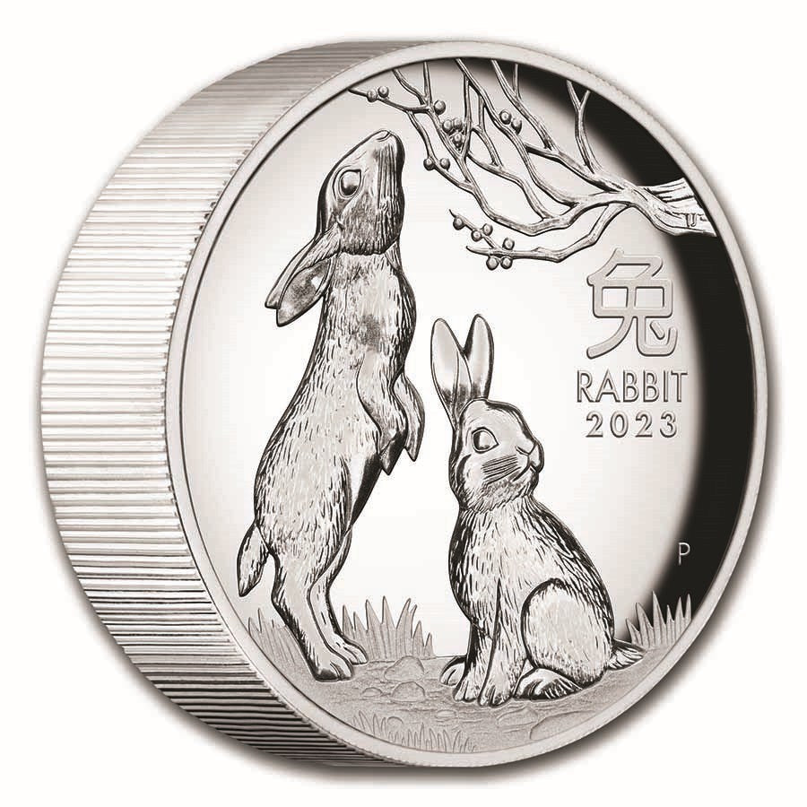 5 oz Silbermünze Australien Lunar III Hase Proof 2023*