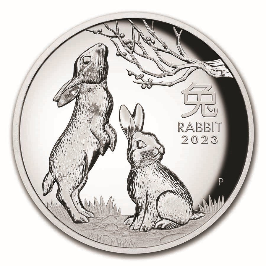 5 oz Silbermünze Australien Lunar III Hase Proof 2023*