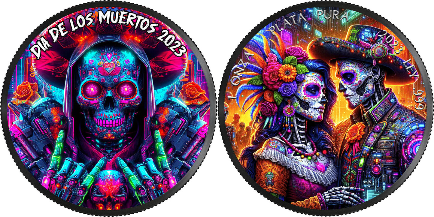 Dia de los Muertos Cyberpunk 2023 1oz Silbermünze