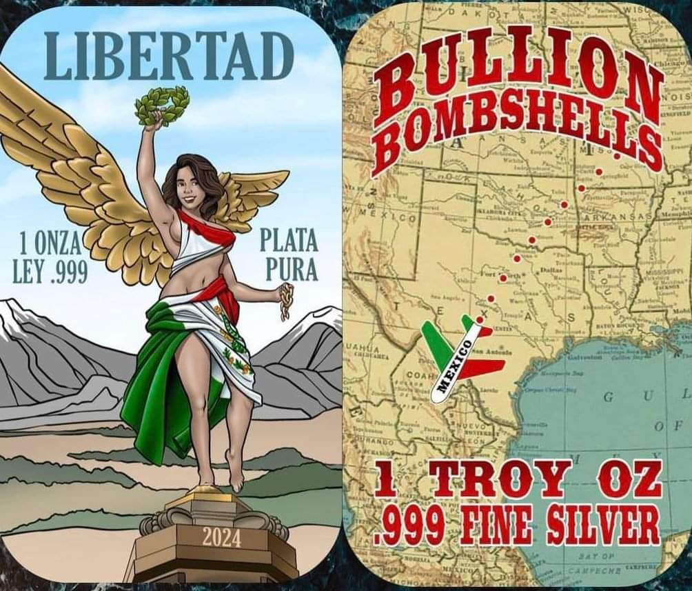 2024 Bullion Bombshells Libertad, 1oz Silberbarren Color