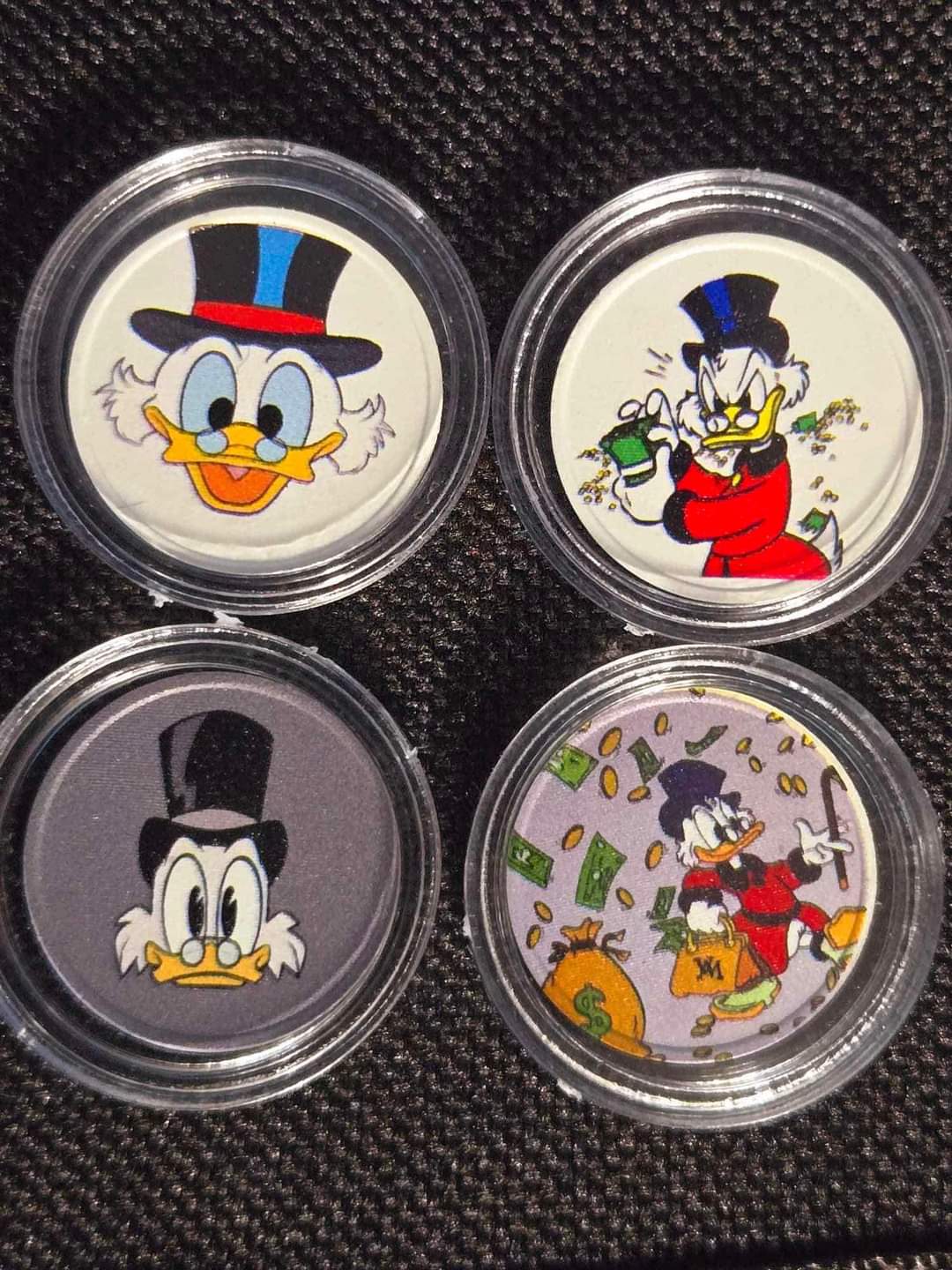 Luck Is For Poor Ducks, 4 x 1/10oz Silbermedaillen Set Color