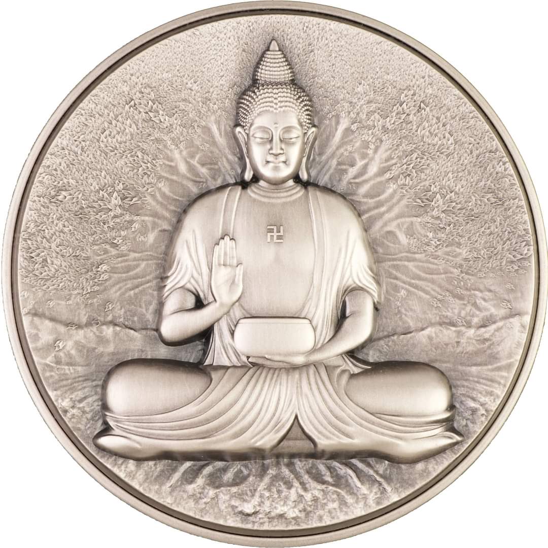 ChadBuddha, The Creator Of Buddhism 2025, 2oz Silber und 330g Kupfer Münze* HR Antik Finish