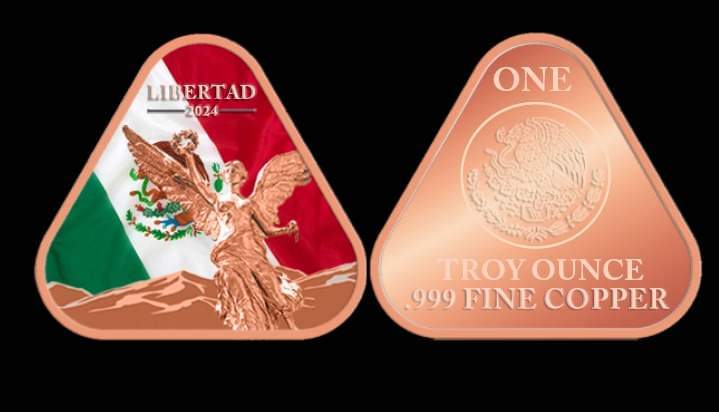 Triangular Libertad 2024, 1oz Kupferbarren