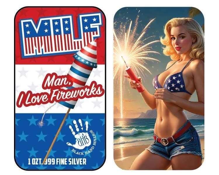 MILF - Man, I Love Fireworks, 1oz Silberbarren Color