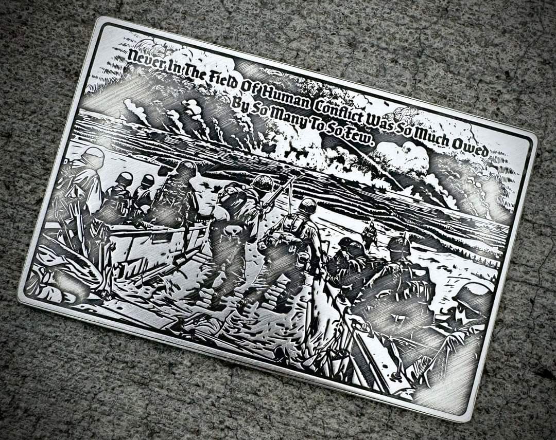 D-Day 80th Anniversary, 1oz Silber Cardbar