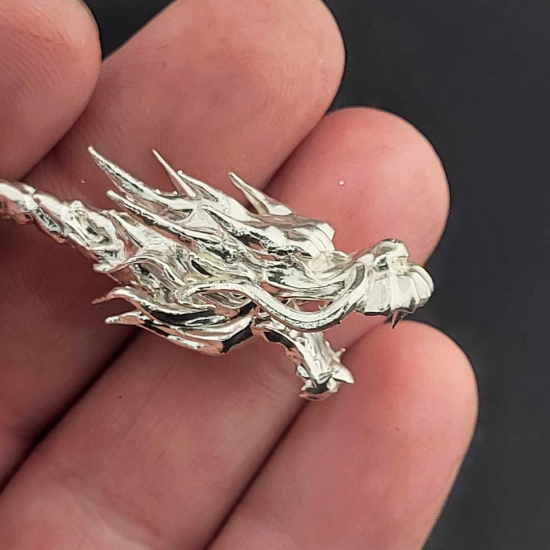 Dragon Staff, Unleash the Mythical Power, 1oz 3D Silberbarren Prooflike Art Bar