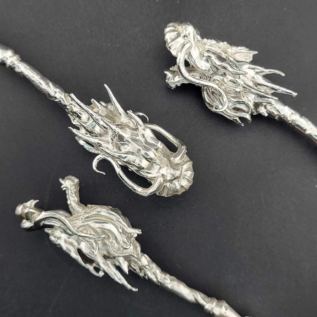 Dragon Staff, Unleash the Mythical Power, 1oz 3D Silberbarren Prooflike Art Bar