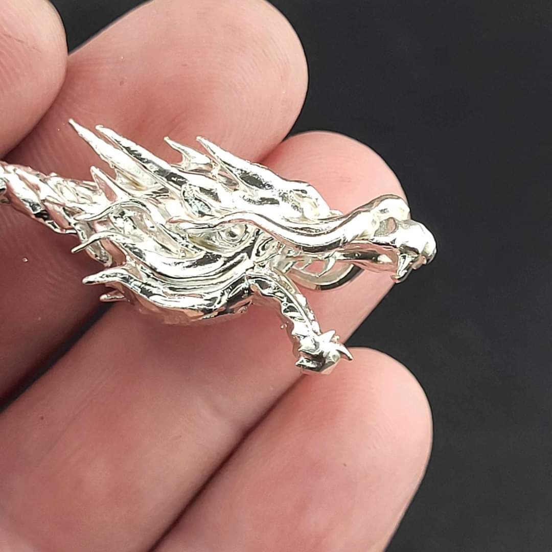 Dragon Staff, Unleash the Mythical Power, 1oz 3D Silberbarren Prooflike Art Bar