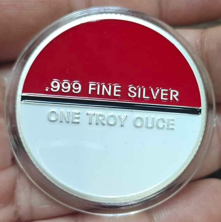 Charmander 1oz .999 Silver Art Round Color, Emalliert
