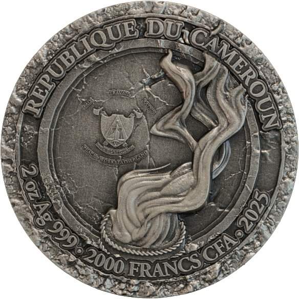 Cameroon The Witch 2025, HR, Antik, Glow 2oz Silbermünze*
