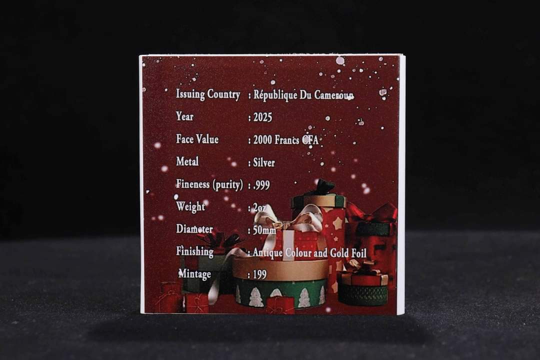 Cameroon Steampunk Santa 2025, HR, Antik, 2oz Silbermünze*