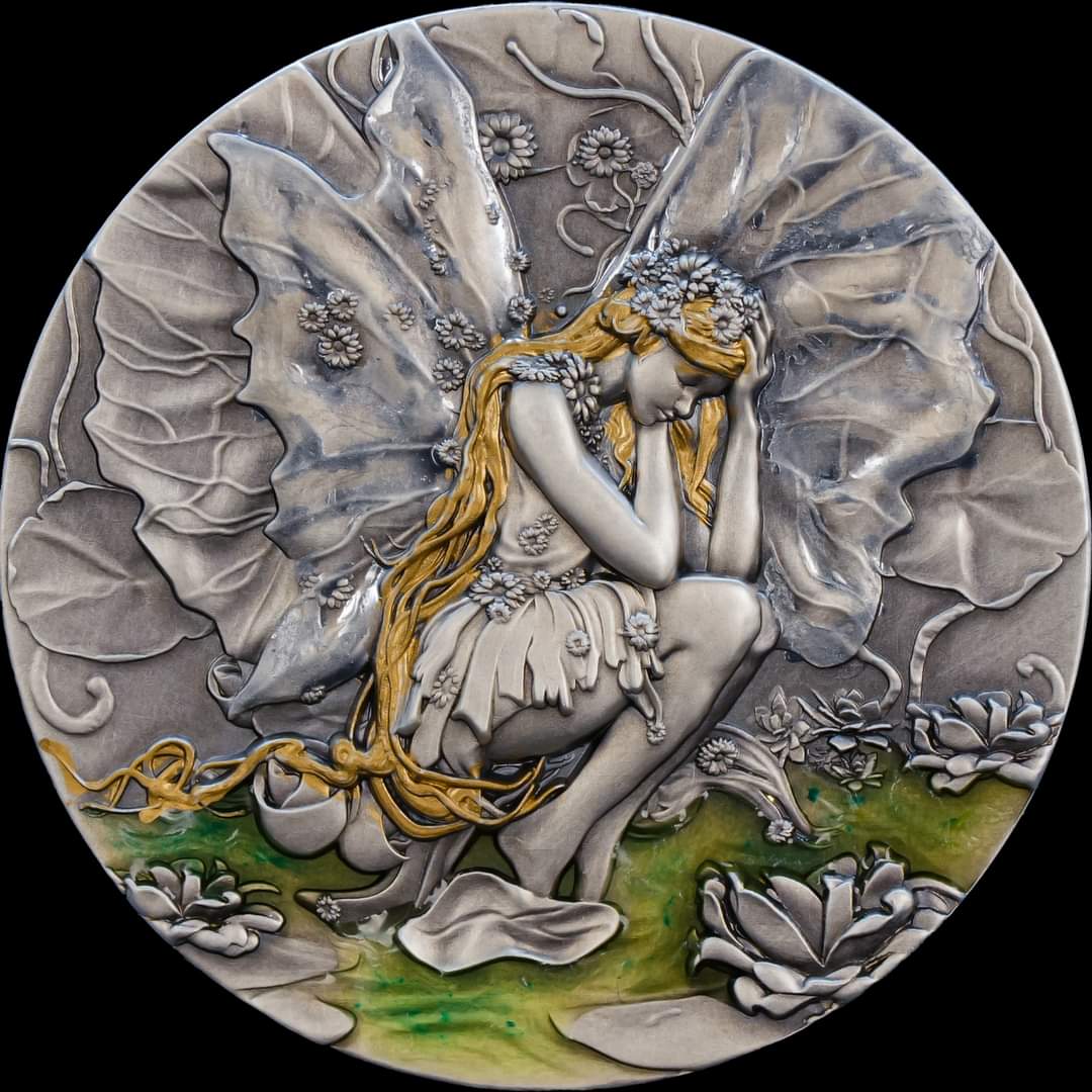 Cameroon Fairy in Magicland 2025, HR, Antik, Glow 2oz Silbermünze***