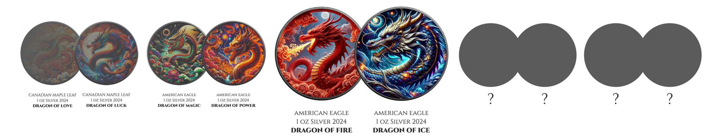American Eagle Dragon Of Fire Color 1oz Silber 2024*