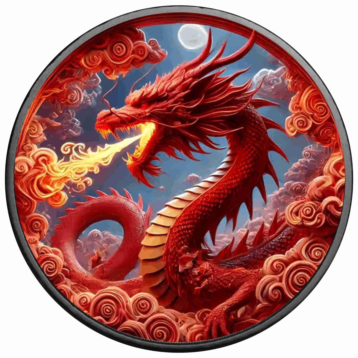 American Eagle Dragon Of Fire Color 1oz Silber 2024*