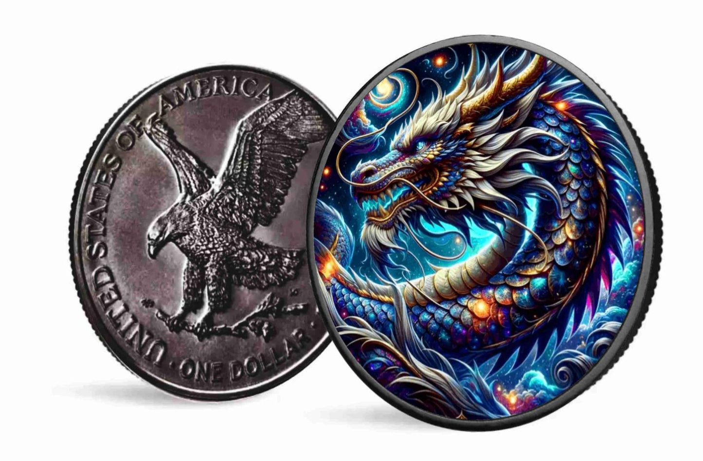 American Eagle Dragon Of Ice Color 1oz Silber 2024*
