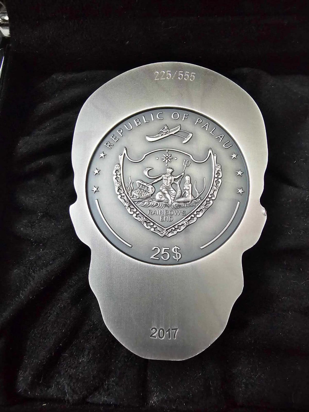 Human Silver Skull, 500g .999 Silbermünze* Palau 2017