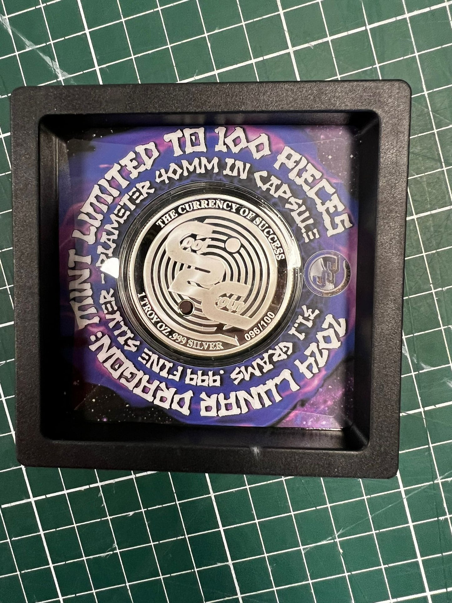 USA Lunar Dragon 1oz Silbermedaille Proof Color, Nur 100 Stk.