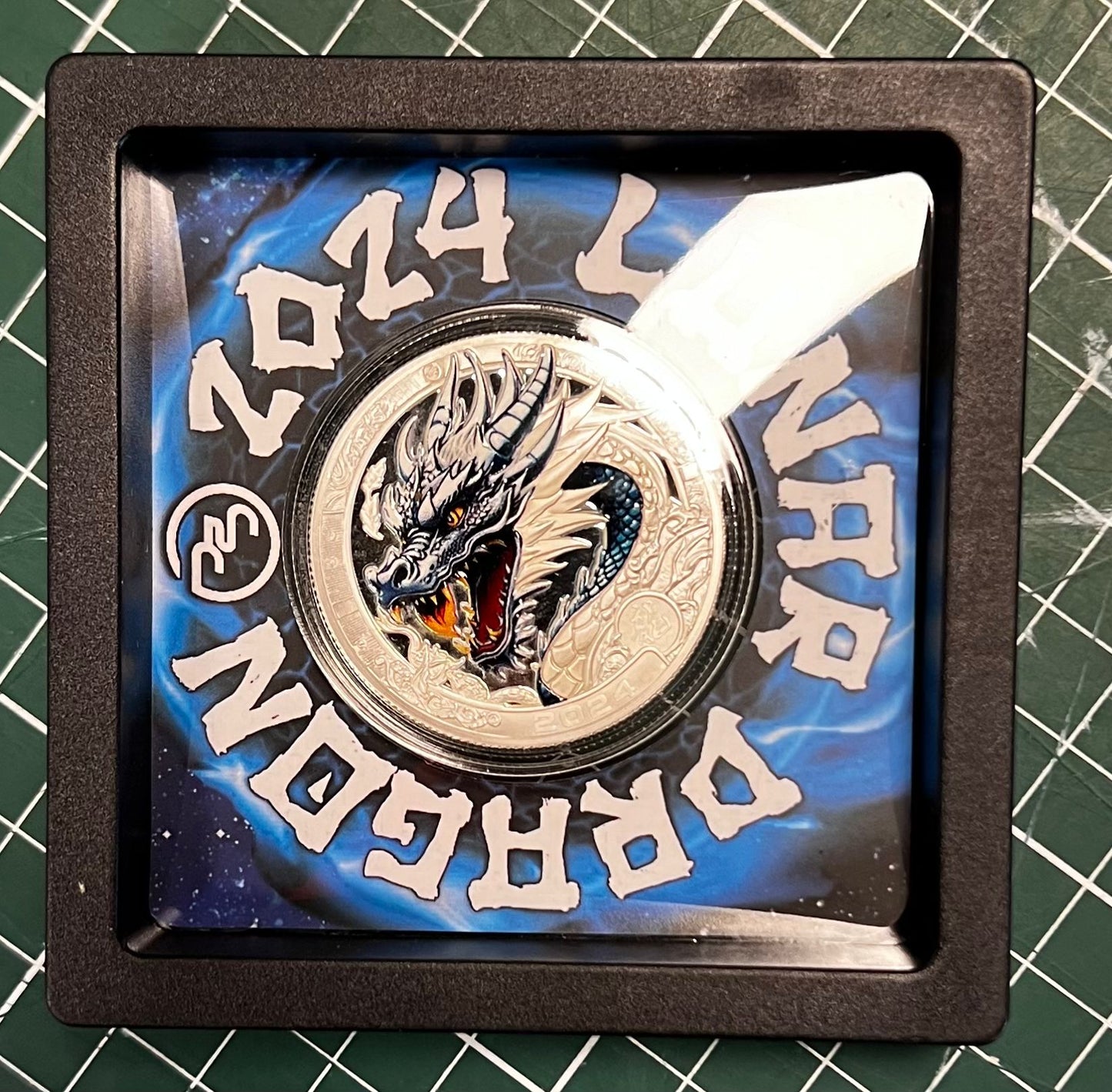 USA Lunar Dragon 1oz Silbermedaille Proof Color, Nur 100 Stk.