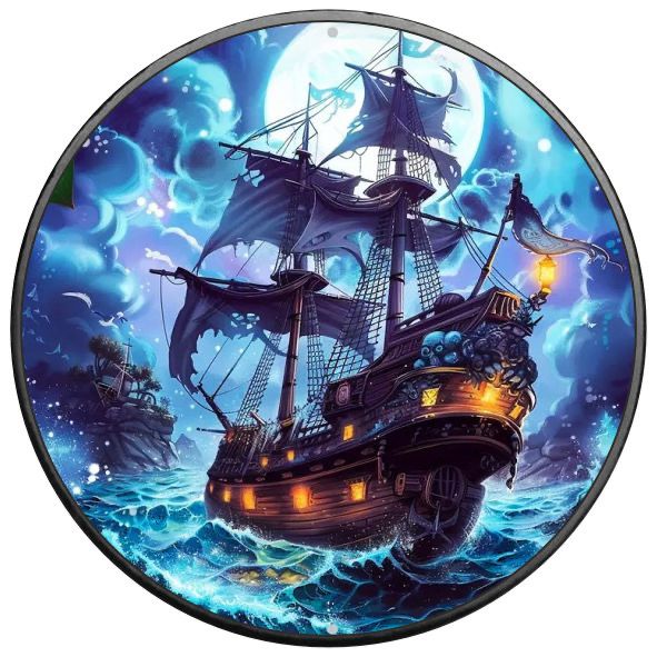 USA ASE Masters of the Seas, 1 Ausgabe Shadow Ship Color 1oz Silbermünze 2024*