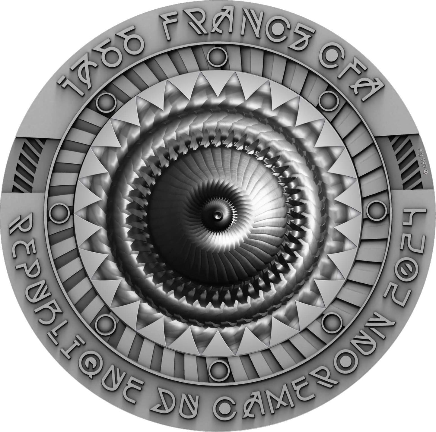 Cameroon 2024, Levitating UFO MP-1766, 7oz Silbermünze* Color