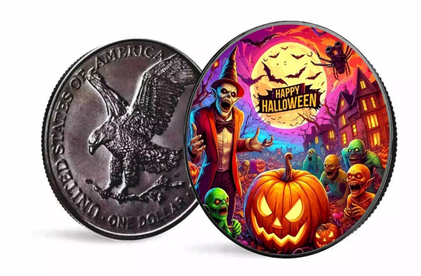 USA ASE Halloween Zombies Color 1oz Silber 2024*