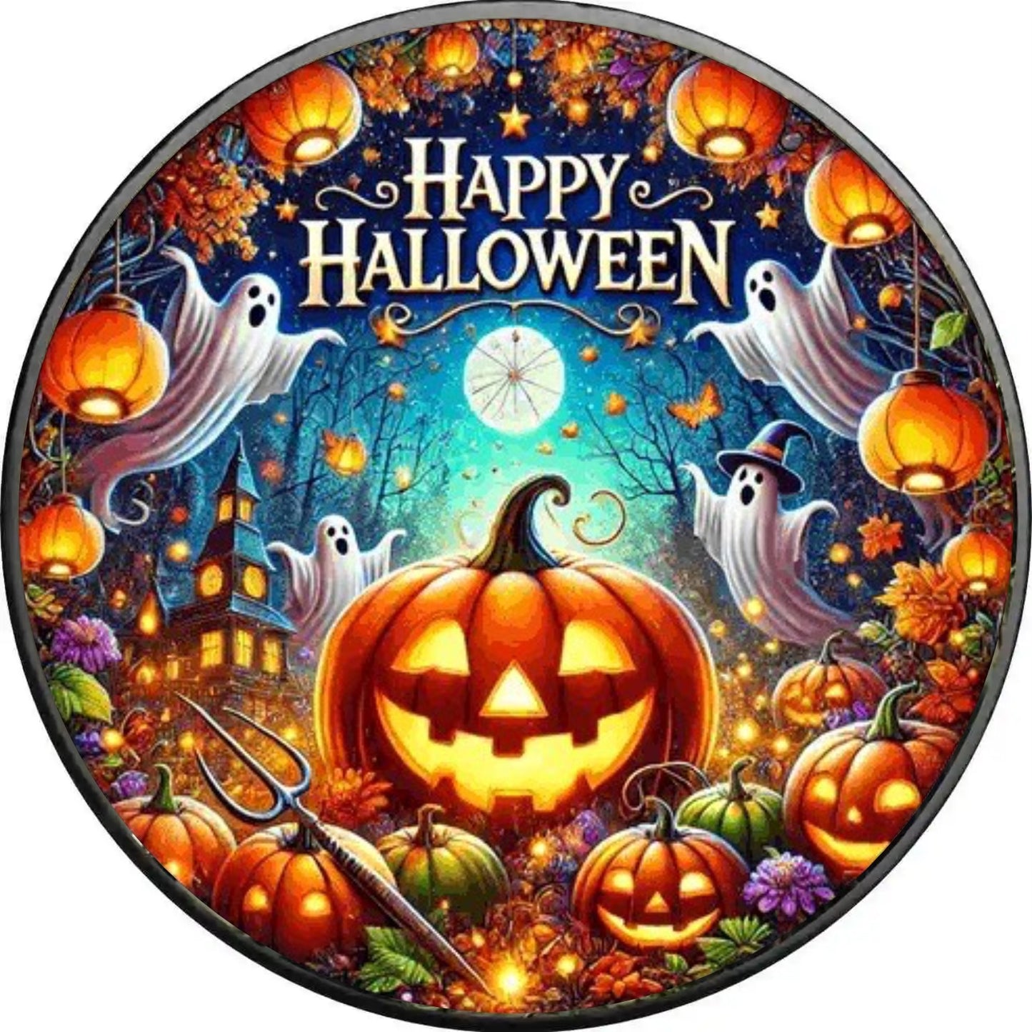 USA ASE Halloween Ghosts Color 1oz Silber 2024*