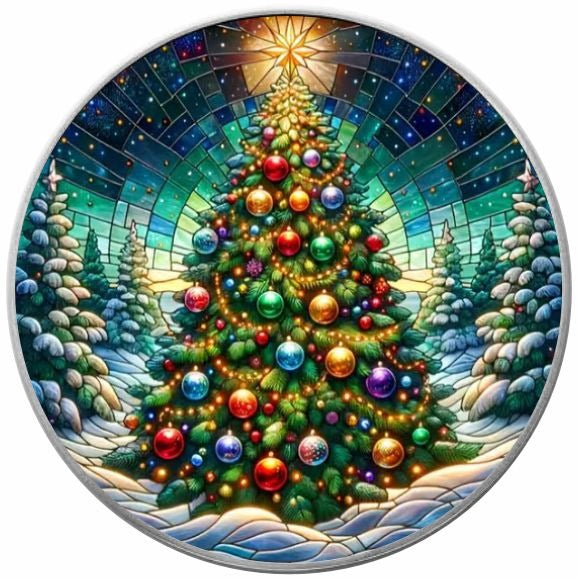 USA ASE Weihnachten, 4 Motive Color 1oz Silber 2024*