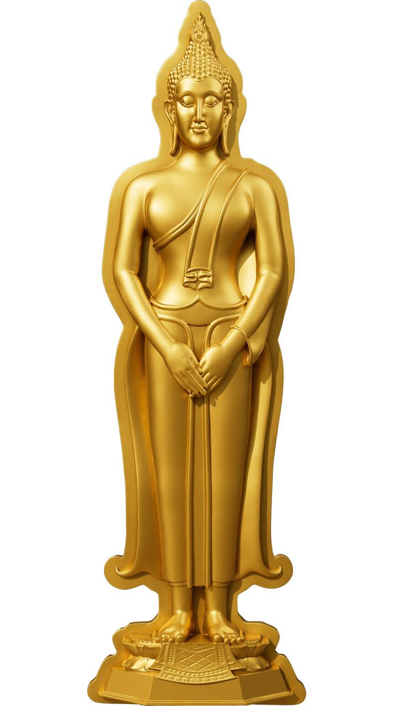 7 Days Buddha Collection, 1oz Silbermünze*** Gilded, Shaped, HR