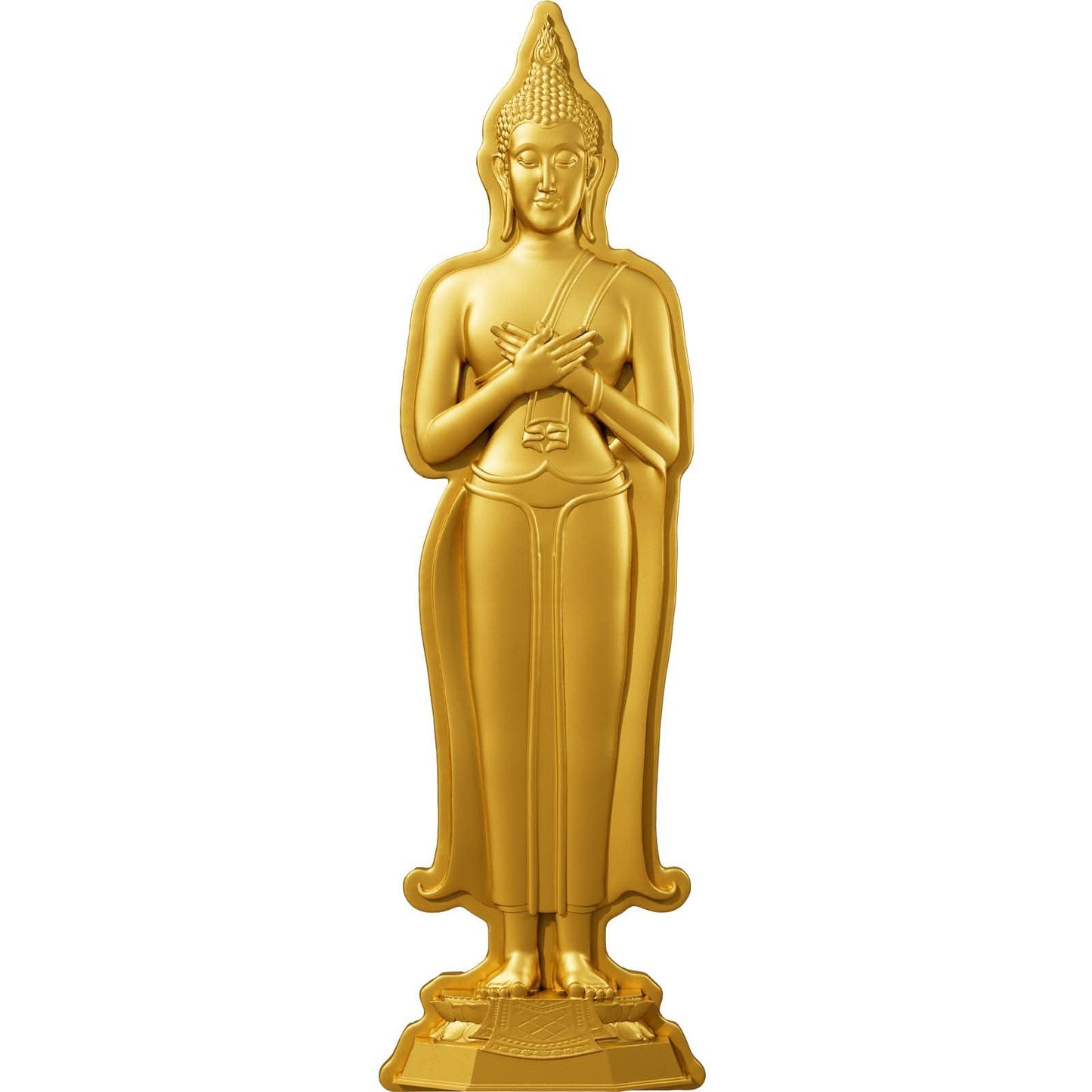 7 Days Buddha Collection, 1oz Silbermünze*** Gilded, Shaped, HR